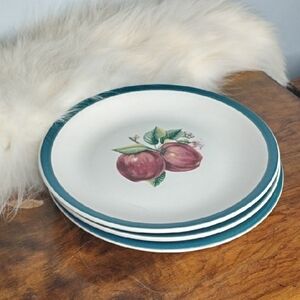 Elegant Teal and White Dinner Plates